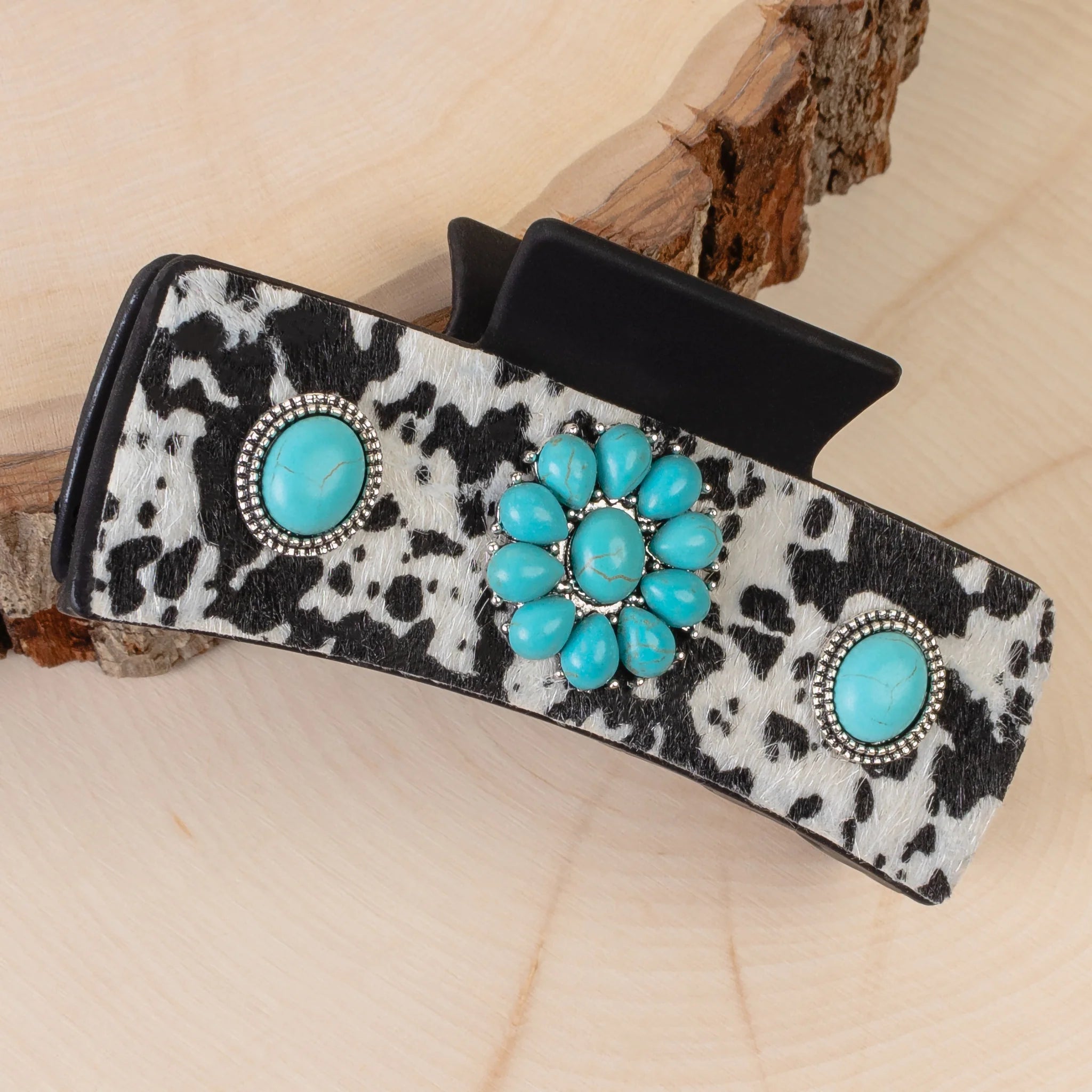 Squash Bloom Claw Clip - Black