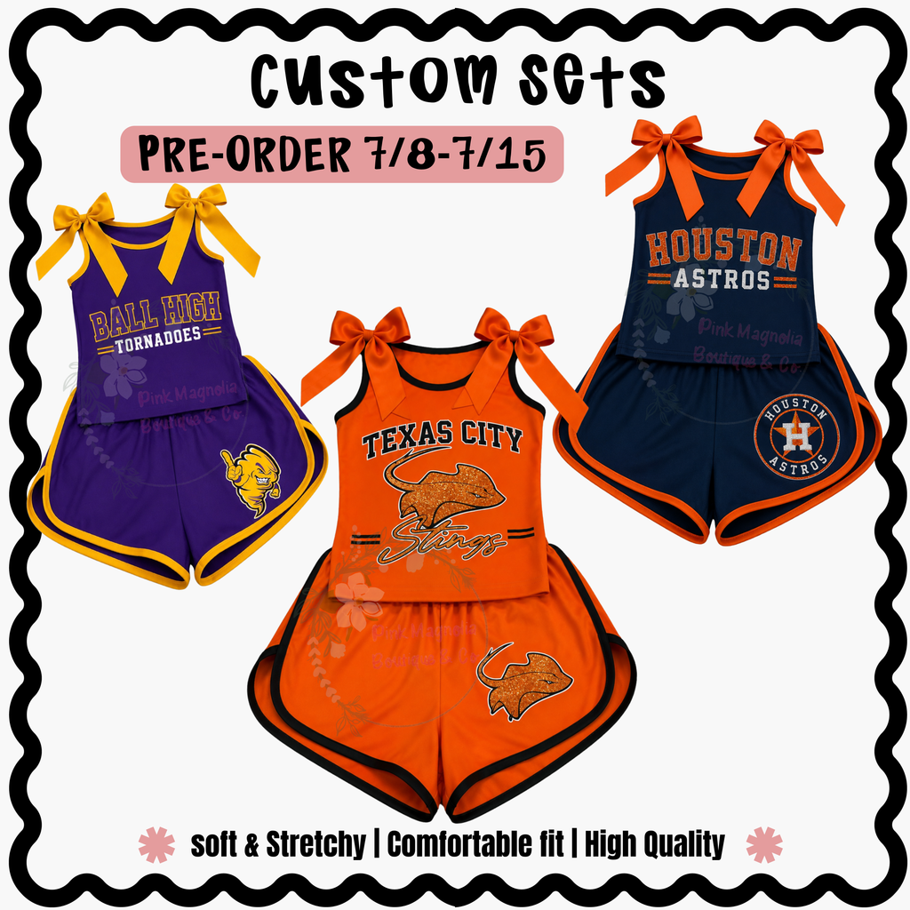 PRE-ORDER/ Astros Trendy Girls Game Day Set - Glitter
