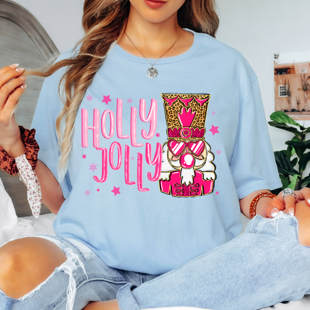 Holly Jolly Shirt - Light Blue