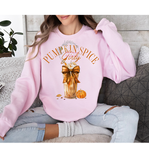 Pumpkin Spice Girly Crew - Pink