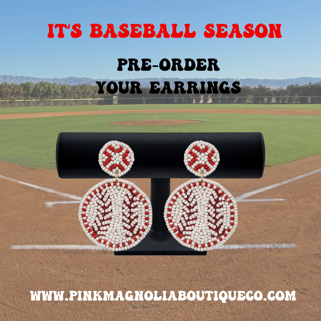 *PRE-ORDER: Baseball Earrings