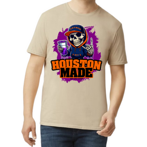 Skull Astros Shirt - Sand