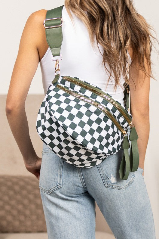 The Checkmate Sling - Olive Green