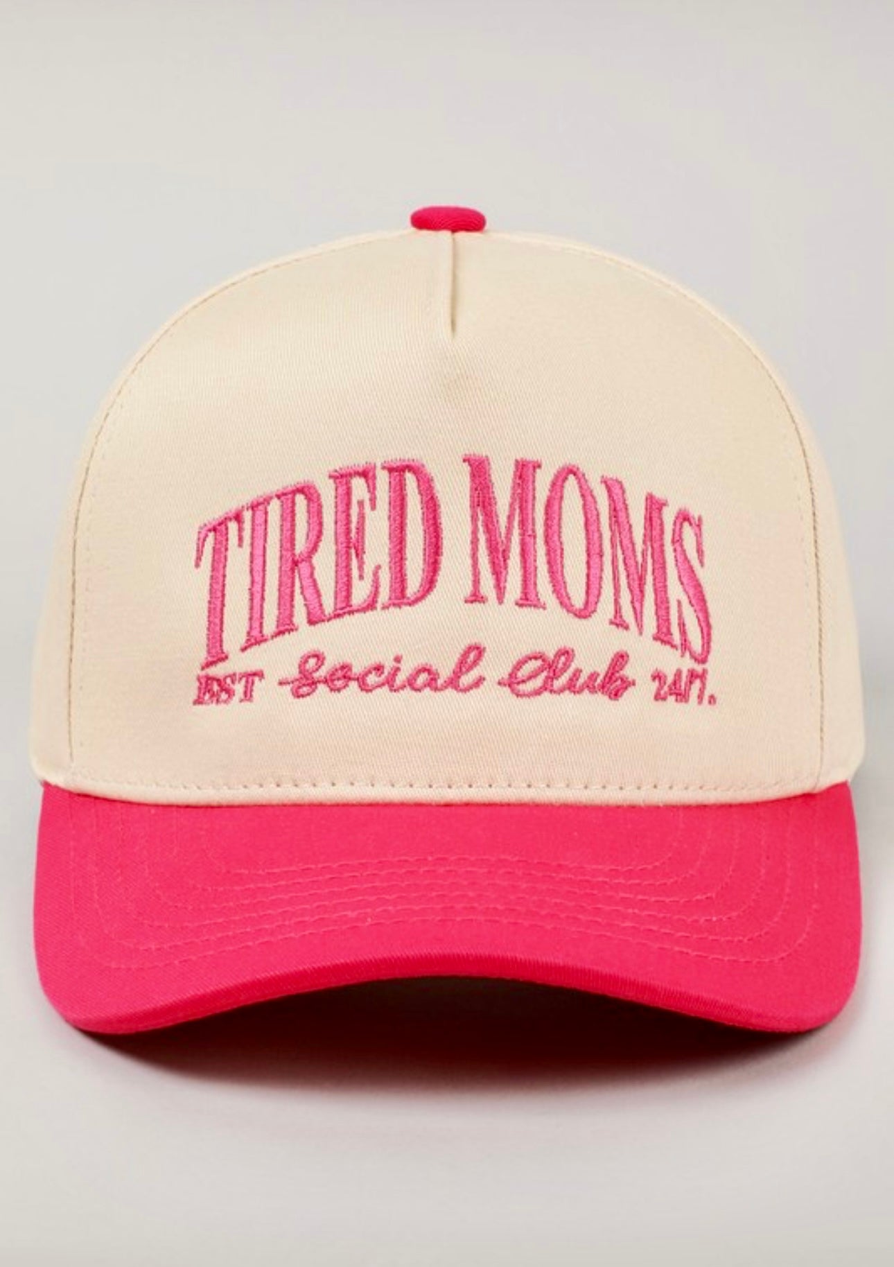 TIRED MOMS CLUB- Hot Pink