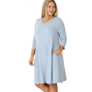 Lilly Dress (Ash Blue)